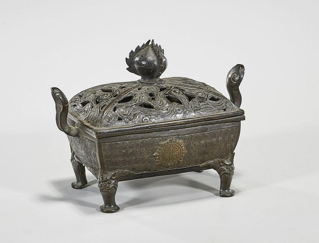 Antique Japanese Bronze Censer (1 of 3)