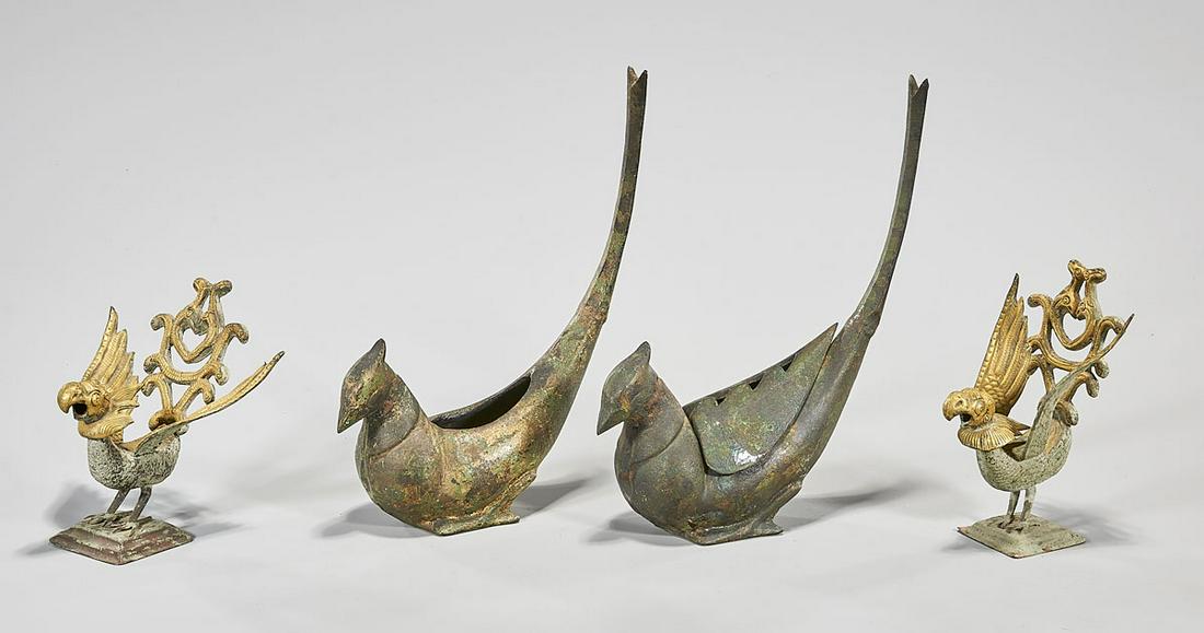 Two Pairs of Southeast Asian Bronze Birds (1 of 3)