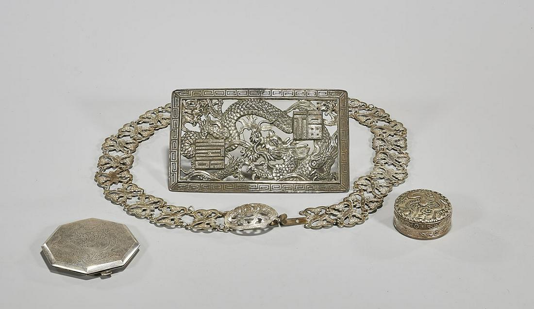 Group of Four Various Chinese Metalwork Pieces (1 of 2)