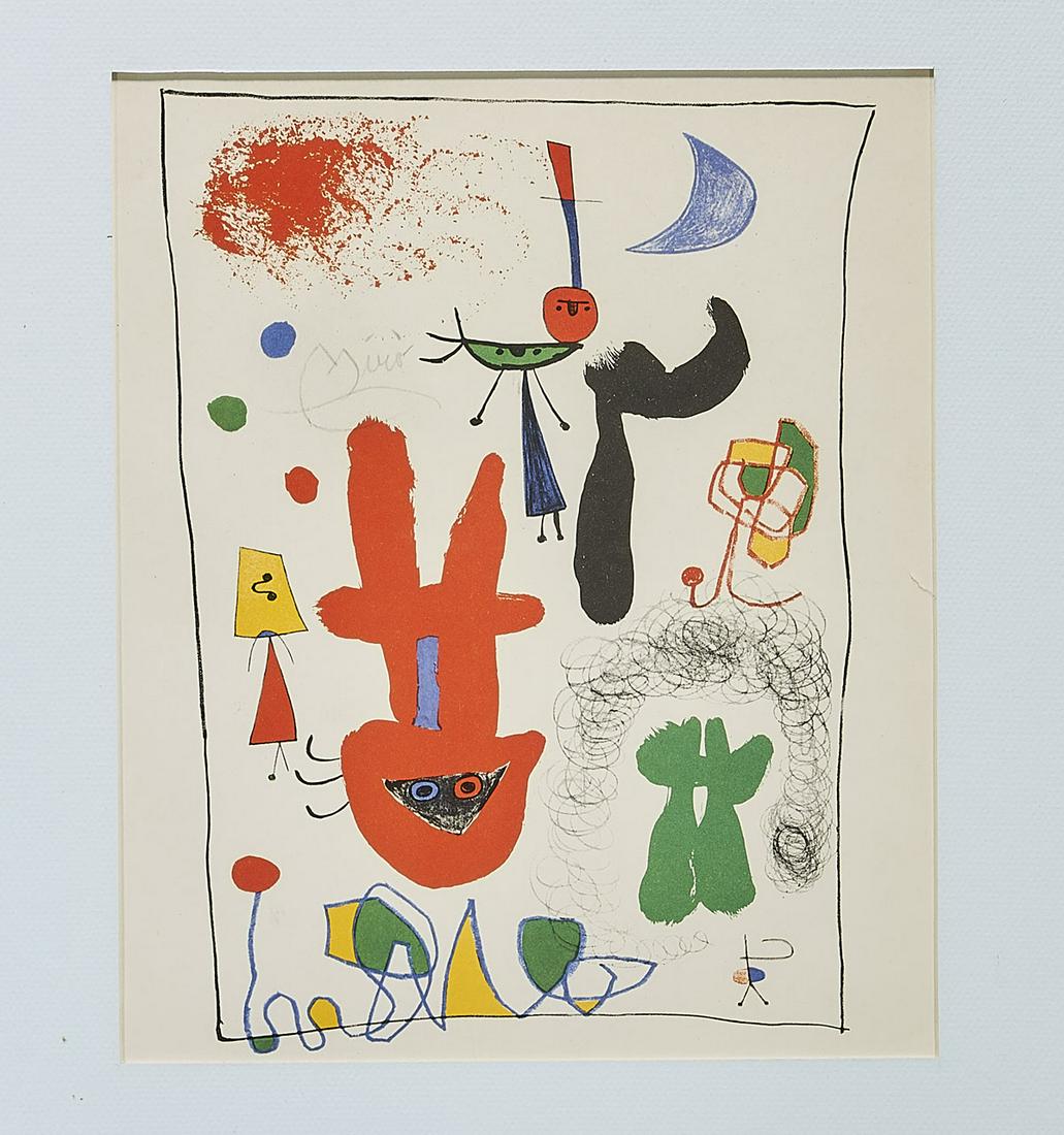 Five Offset Lithographs After Joan Miro (1 of 6)
