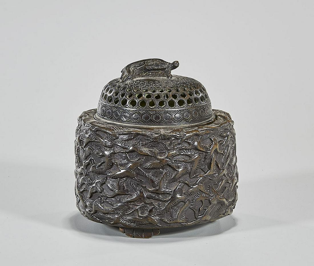 Ming-Style Bronze Covered Censer (1 of 4)