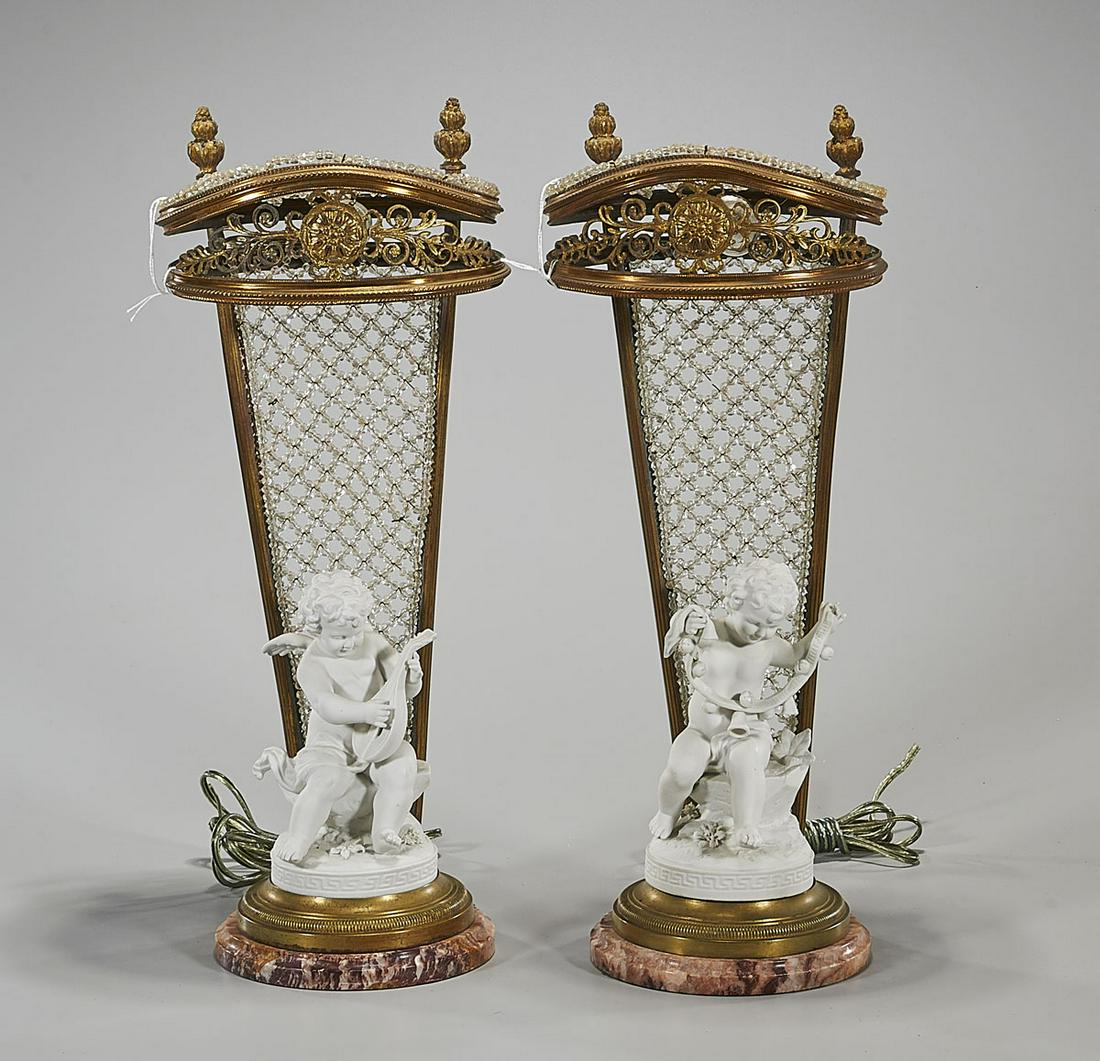 Pair Porcelain Figural Lamps (1 of 3)