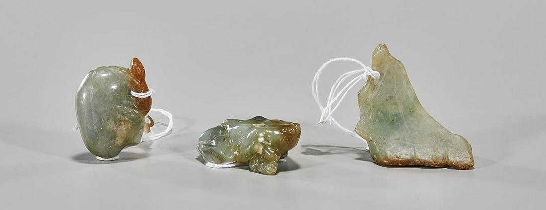 Three Antique Chinese Jadeite Carvings (1 of 2)