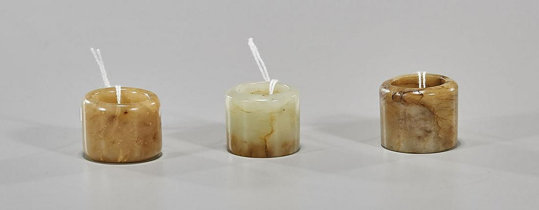 Three Antique Chinese Jade Archer's Rings (1 of 2)