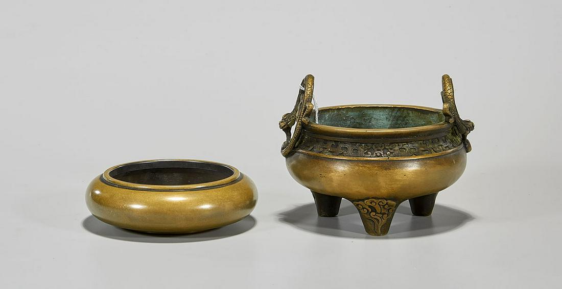 Two Chinese Bronze Censers (1 of 4)
