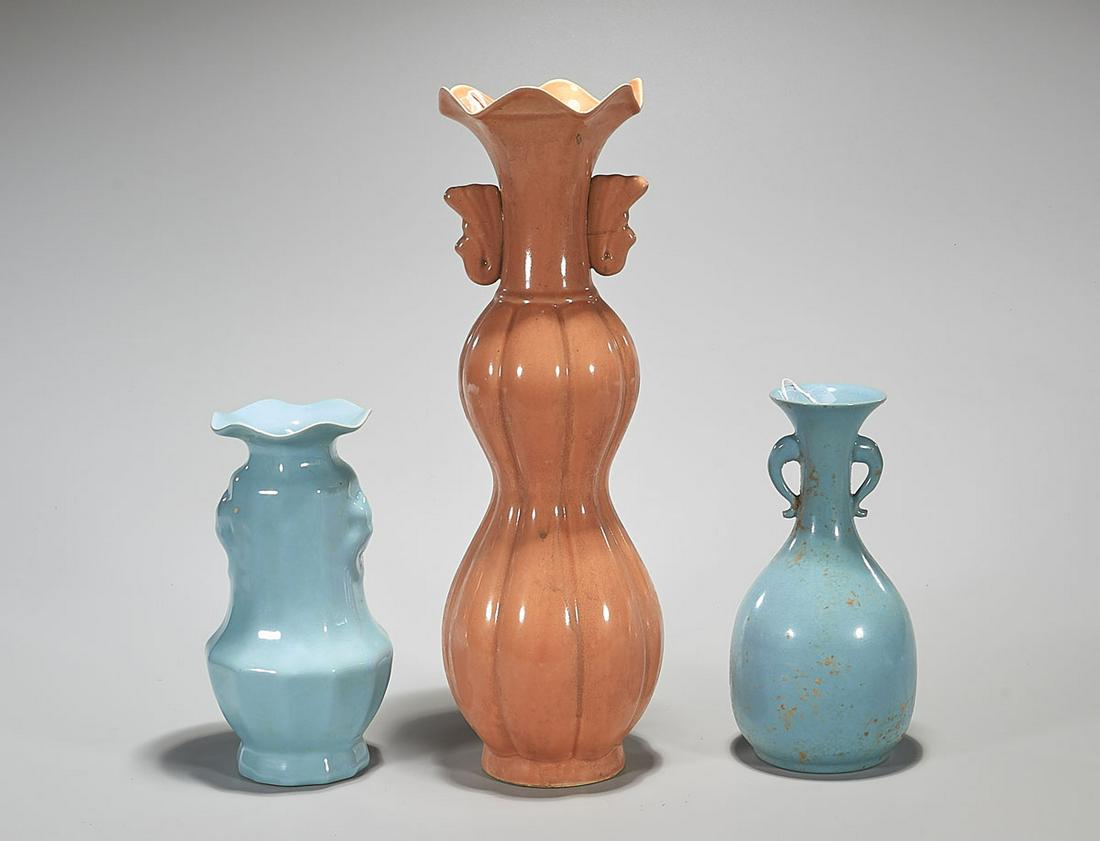 Three Chinese Monochrome Vases (1 of 3)