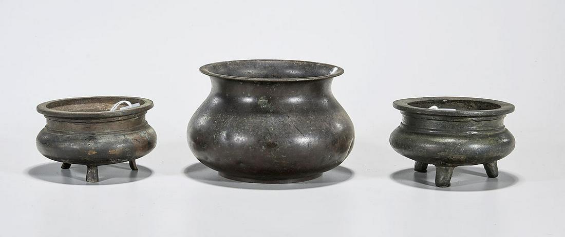 Three Chinese Bronze Censers (1 of 3)