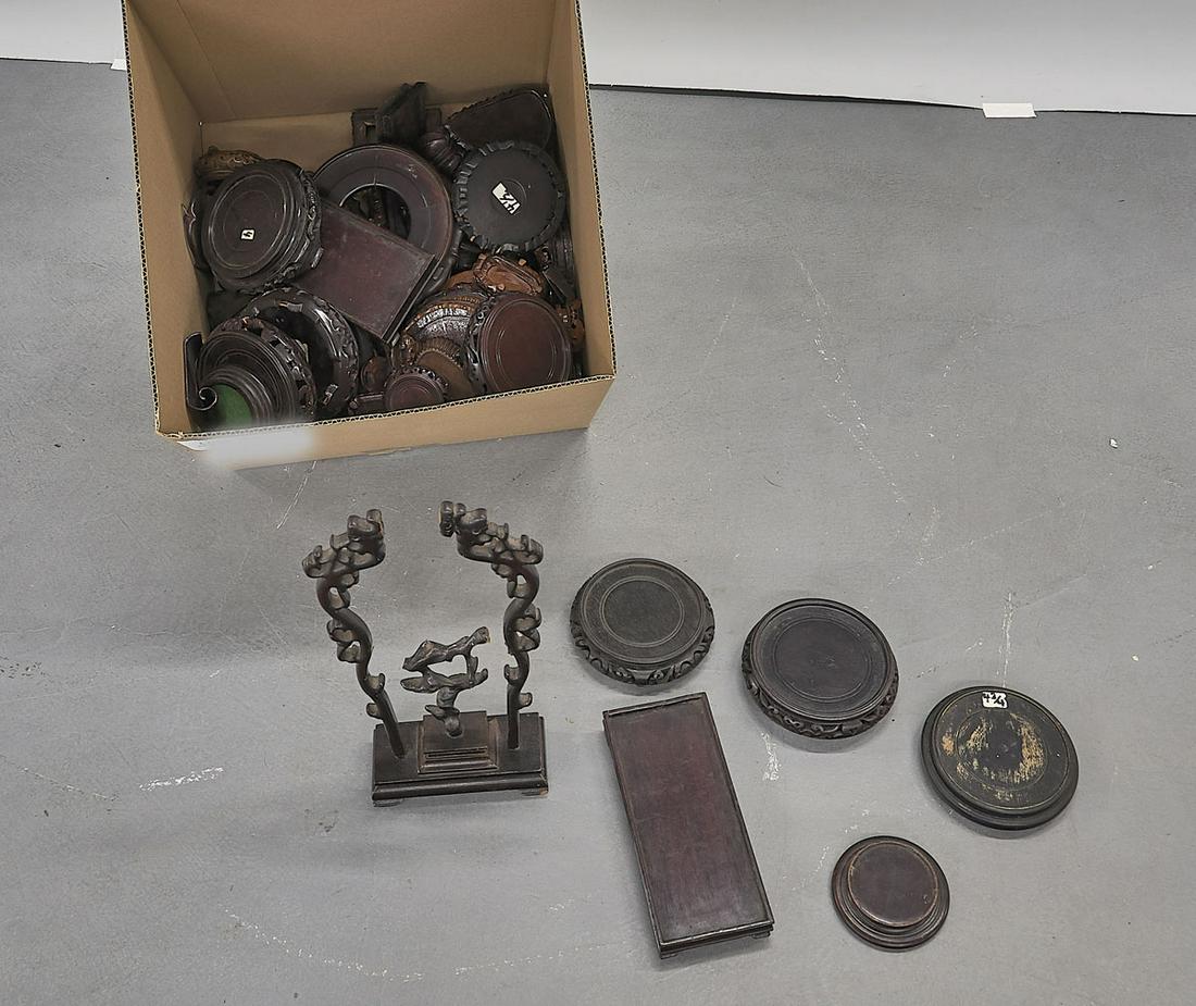 Large Collection of Chinese Wood Stands (1 of 1)