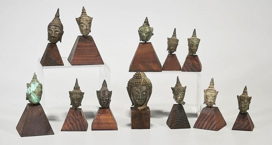Collection of Antique Southeast Asian Heads of Buddha (1 of 3)