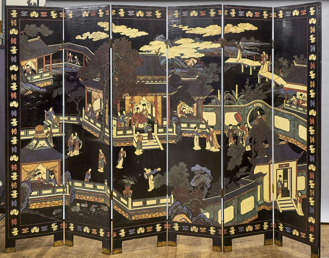 Chinese Six-Panel Coromandel Screen (1 of 2)