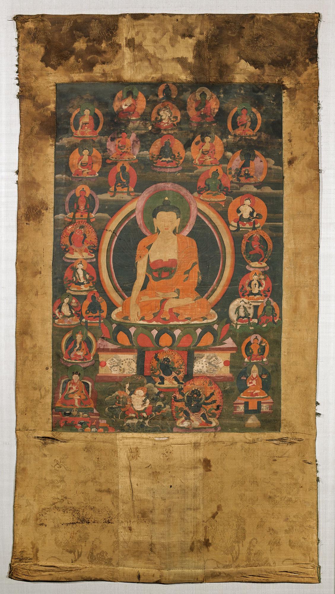 Antique Sino-Tibetan Thangka: Shakyamuni Buddha (1 of 1)