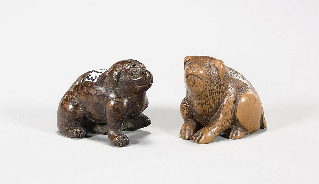 Two Antique Wood Netsuke (1 of 5)