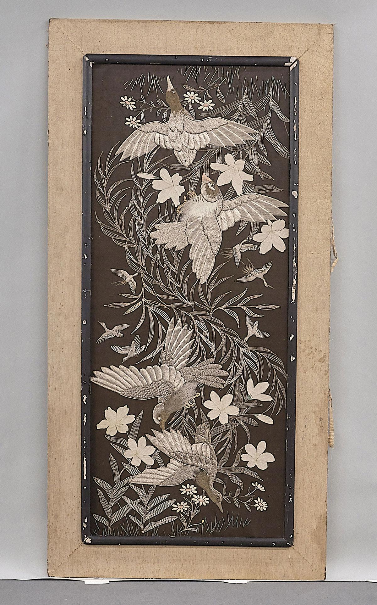 Large Japanese Framed Embroidery (1 of 1)