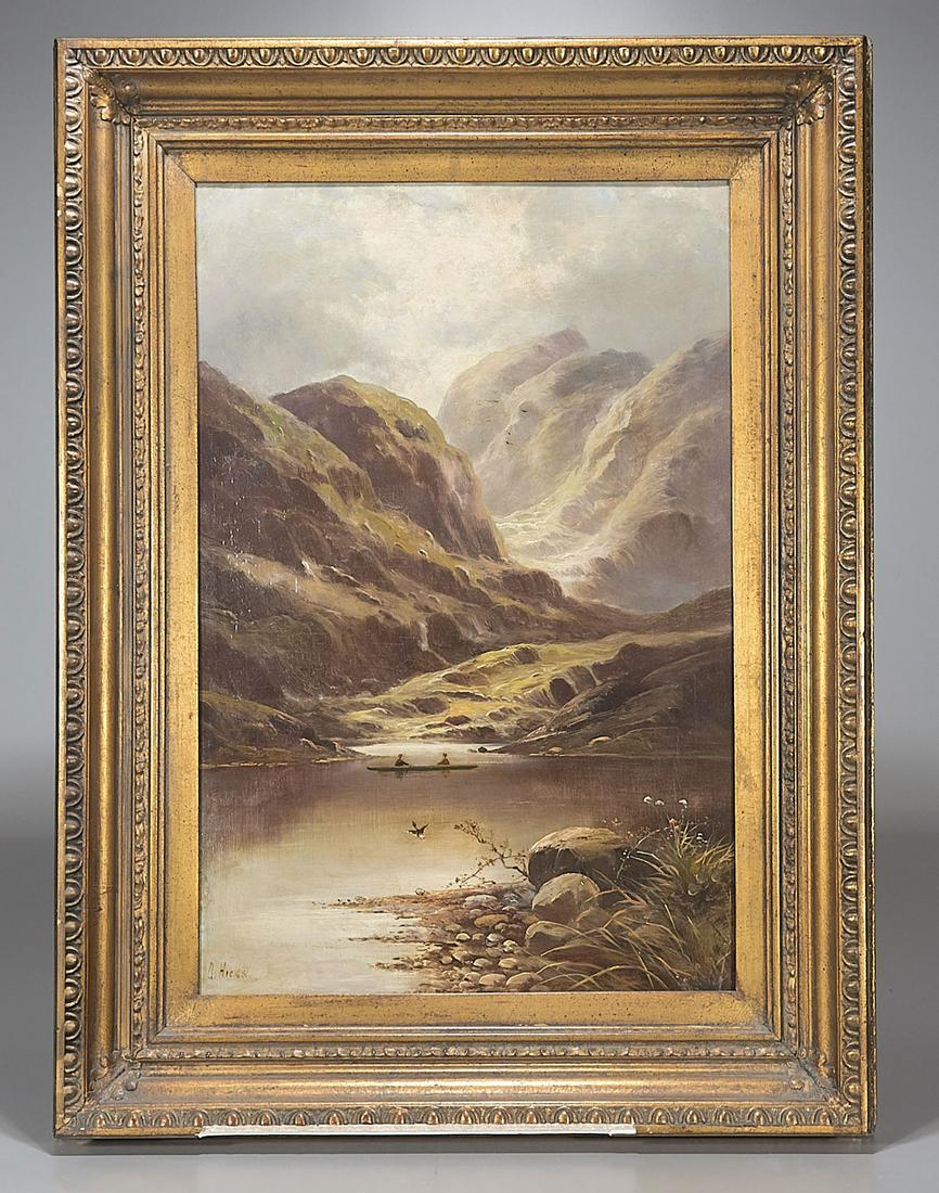 Oil Painting by David Hicks: Oil on canvas by David Hicks; framed; 29 1/2" x 19 1/2" (sight, approx.)