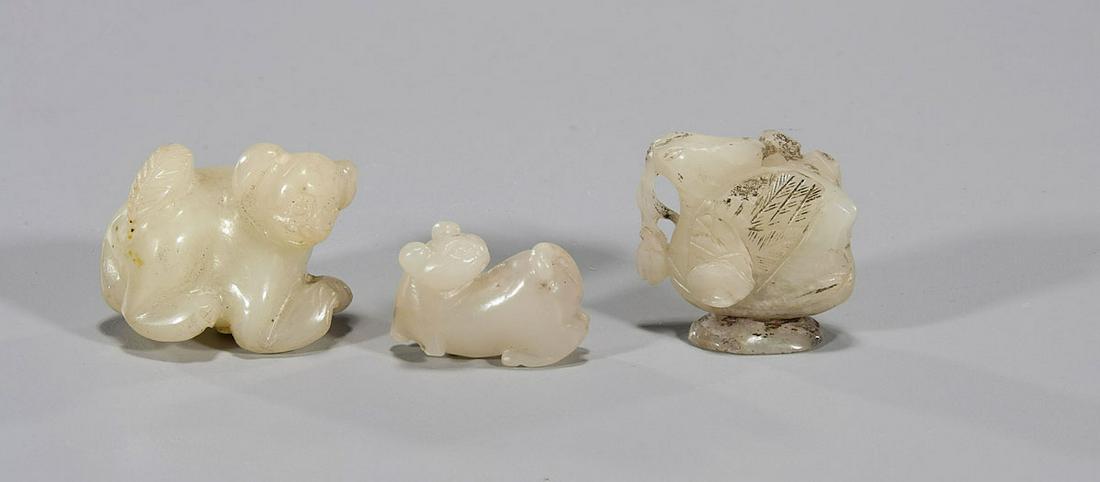 Group of Three Antique Chinese Carved Jades (1 of 2)