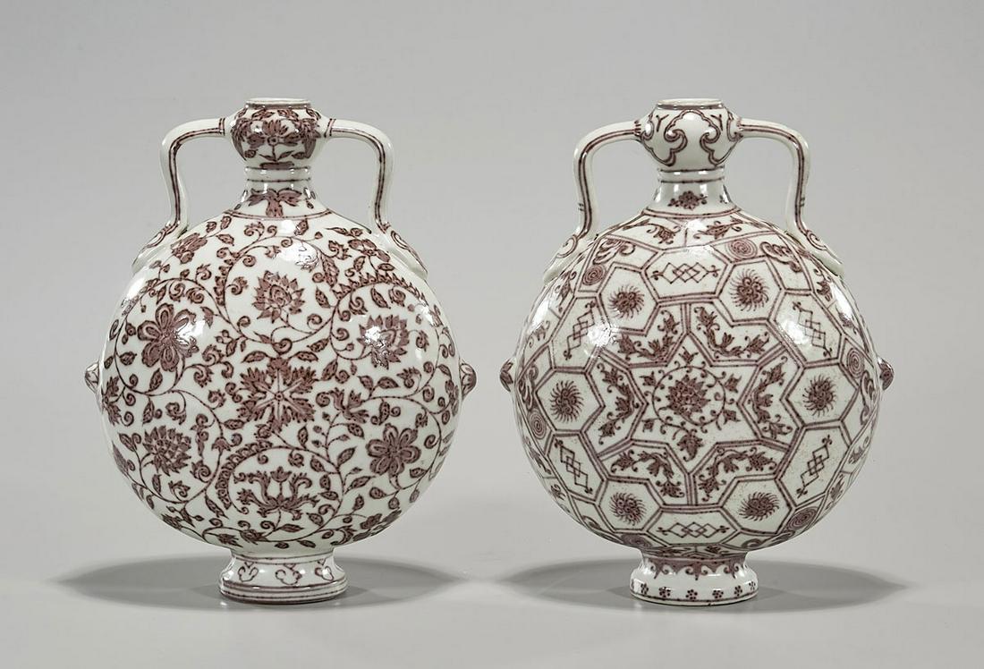 Pair of Chinese Porcelain Moonflasks (1 of 3)