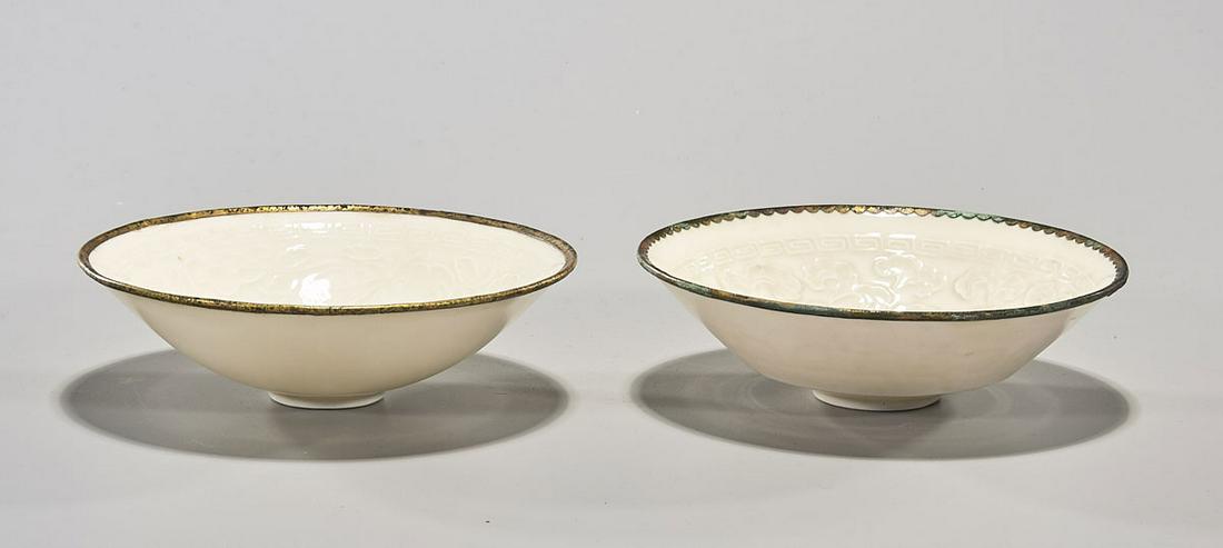 Two Chinese Liao-Style Molded Ceramic Bowls (1 of 3)