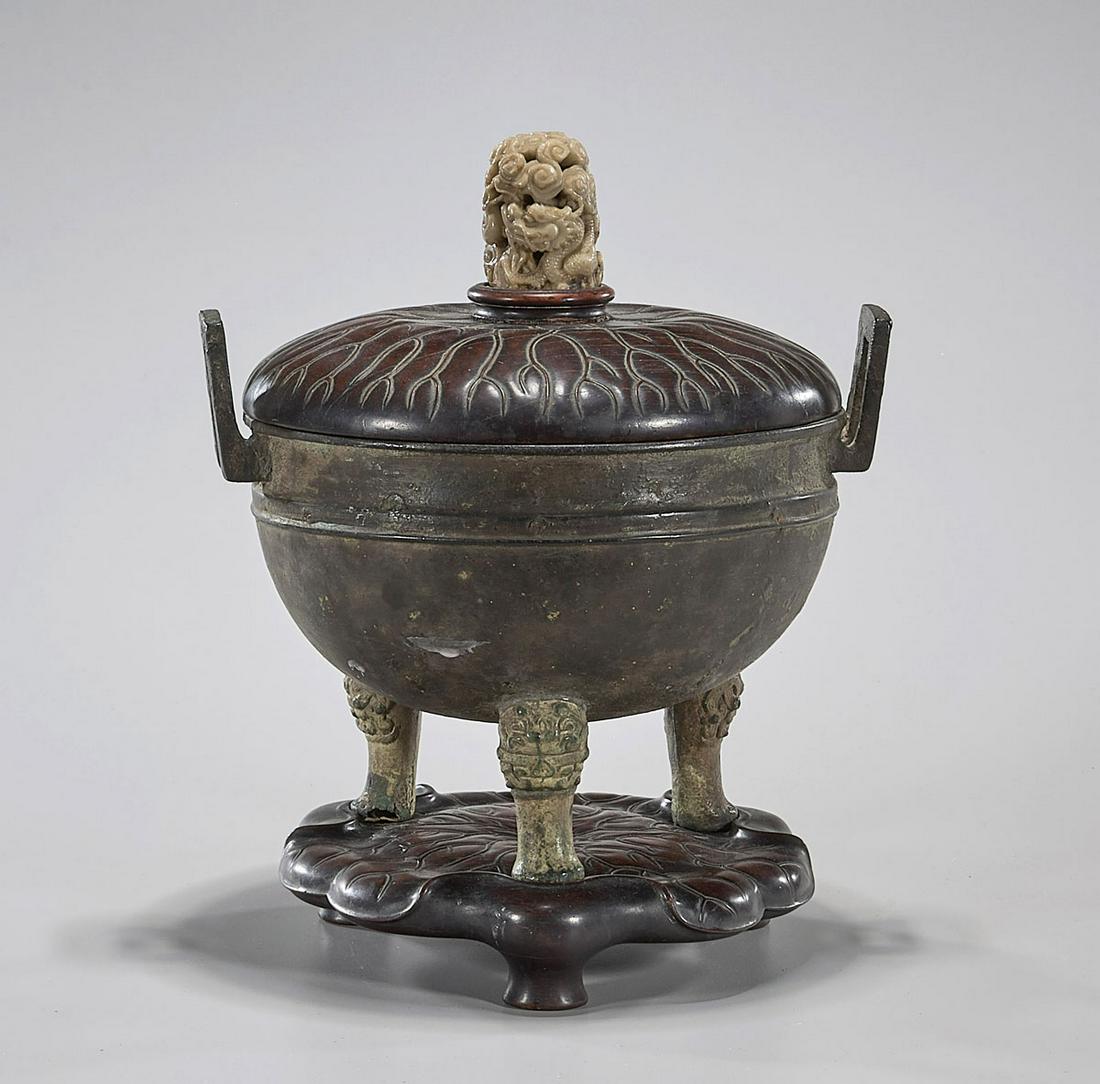 Archaic Chinese Bronze Tripod Ding (1 of 5)