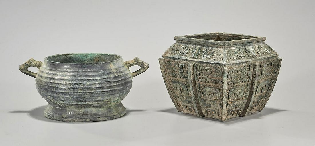 Two Chinese Archaistic Bronze Vessels (1 of 4)