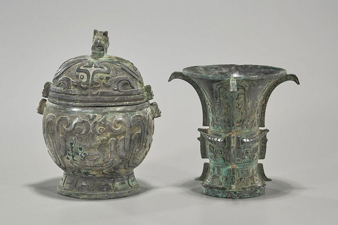 Two Chinese Archaistic Bronzes (1 of 3)
