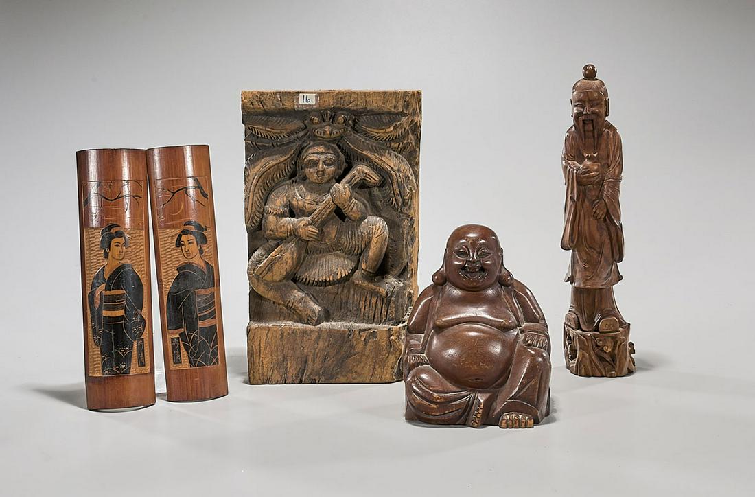 Group of Five Various Wood Carvings (1 of 2)