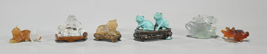 Group of Six Chinese Stone Carvings (1 of 1)