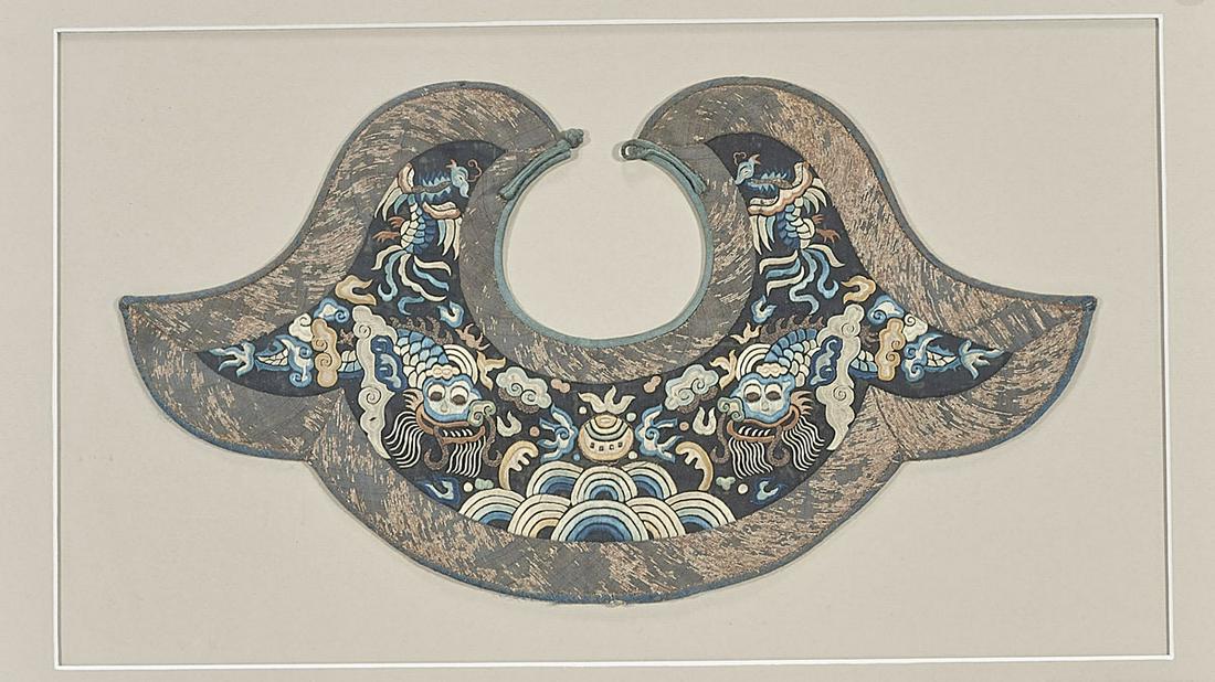 19th Century Chinese Embroidered Silk Collar (1 of 1)