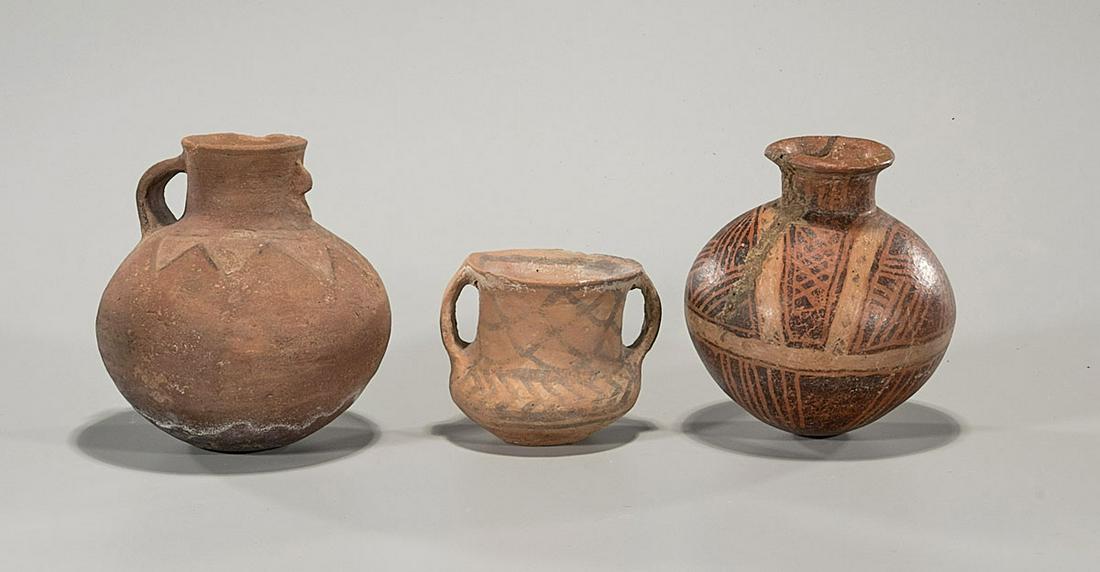 Group of Three Chinese Neolithic-Style Painted Pottery (1 of 3)
