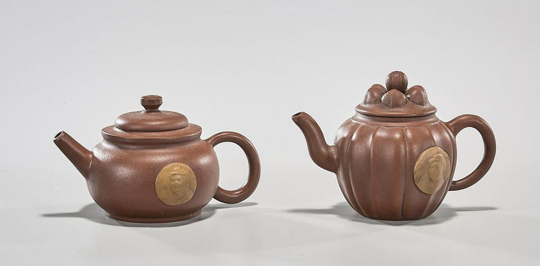 Two Chinese Yixing Pottery Teapots (1 of 3)