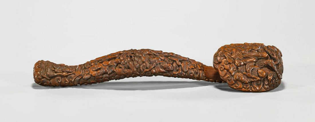 Chinese Carved Wood Ruyi Scepter (1 of 1)
