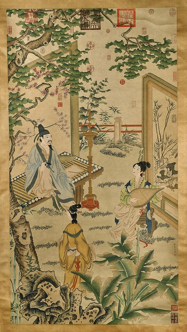 Two Chinese Scrolls After Qiu Ying & Li Sixun (1 of 4)