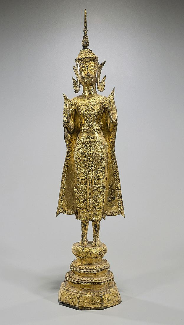 19 Century Thai Gilt Bronze Buddha (1 of 3)