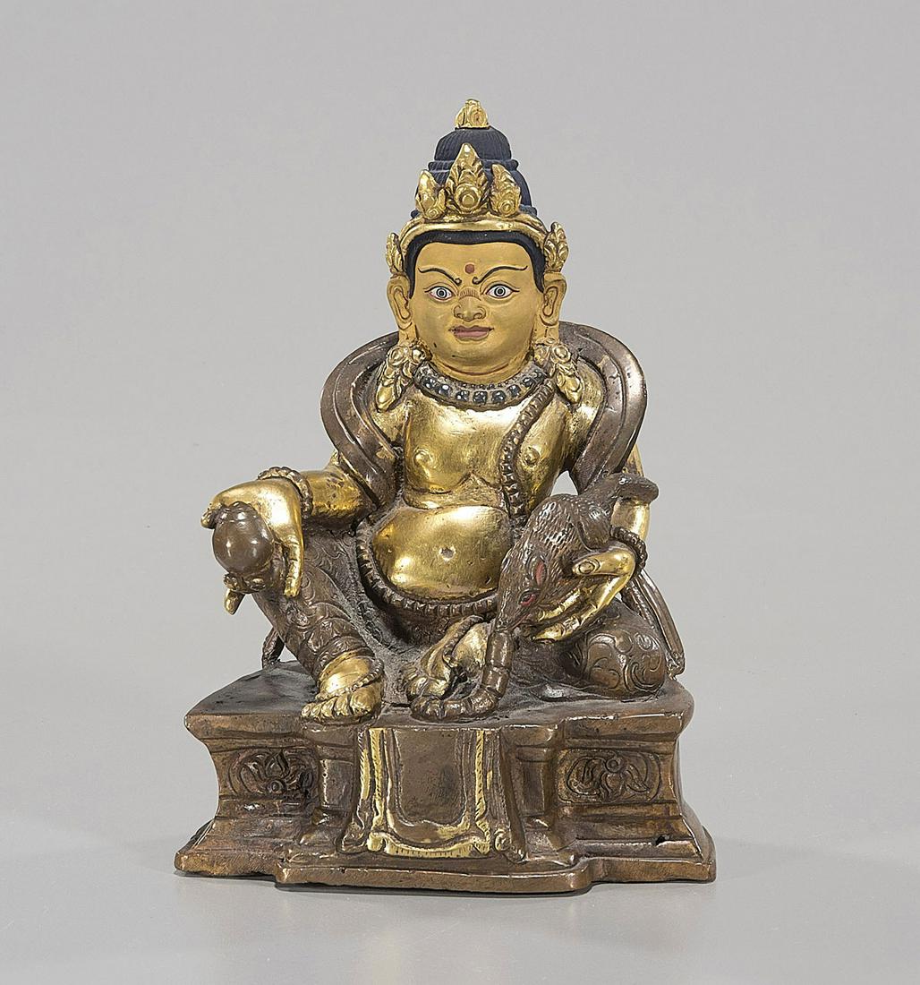 Sino-Tibetan Parcel-Gilt Copper Deity (1 of 4)