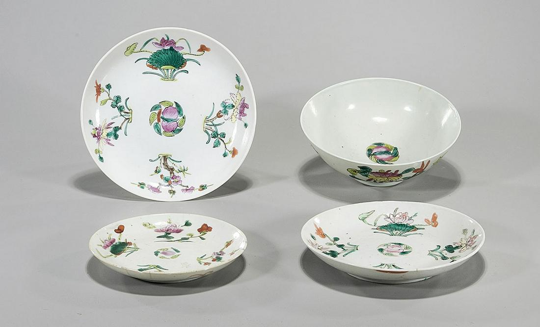 Group of Four Chinese Famille Rose Enamel Porcelains (1 of 2)