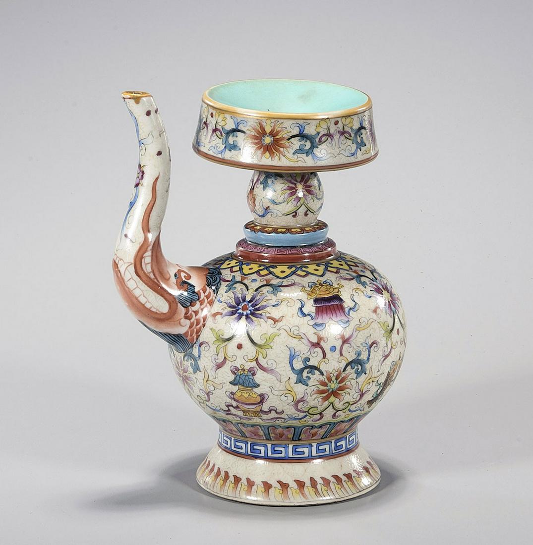 Chinese Tibetan-Style Porcelain Ewer (1 of 4)