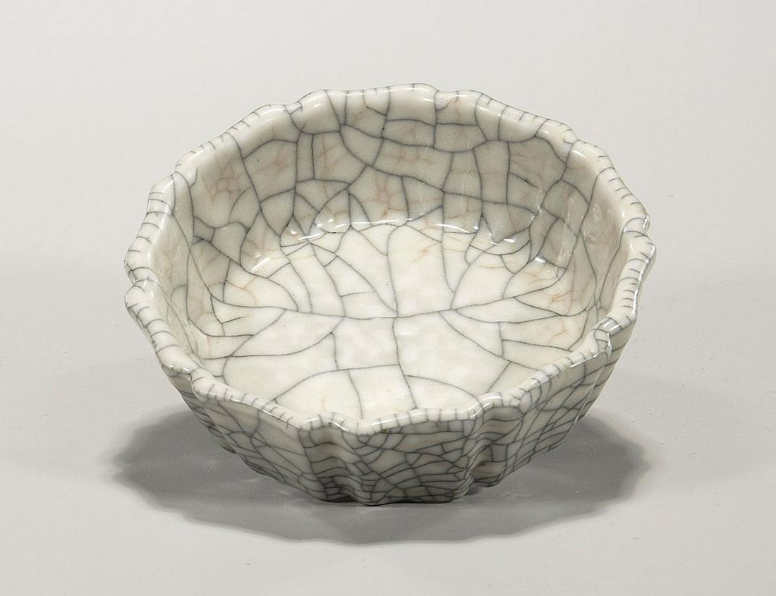 Chinese  Ge-Type Porcelain Brushwasher (1 of 3)