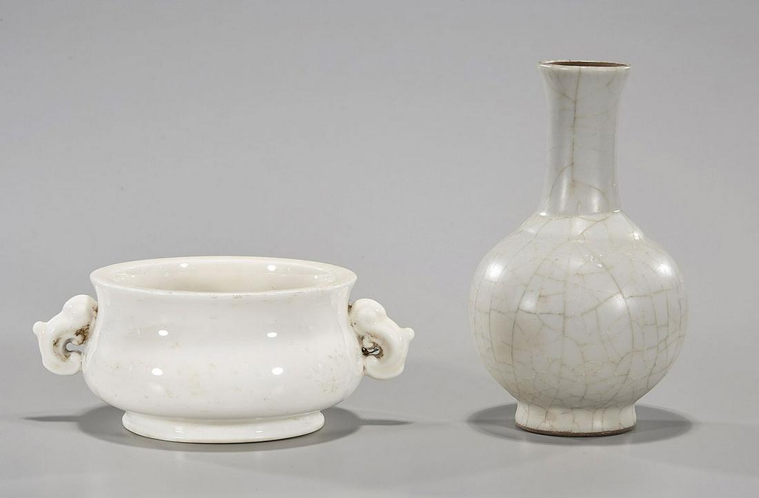 Two Chinese White Glazed Ceramics (1 of 3)
