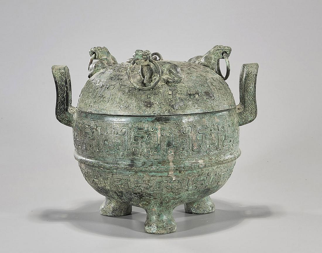 Chinese Archaistic Bronze Ding (1 of 4)