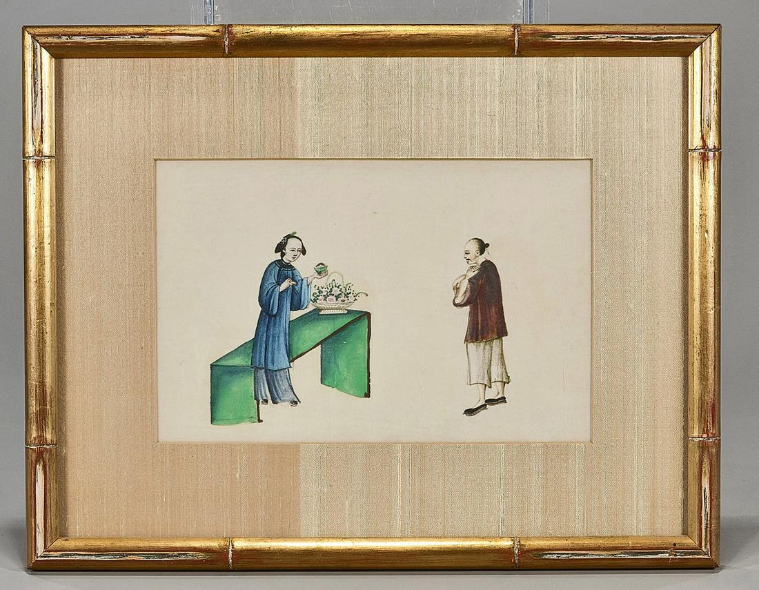 Three Chinese Framed Paintings (1 of 3)