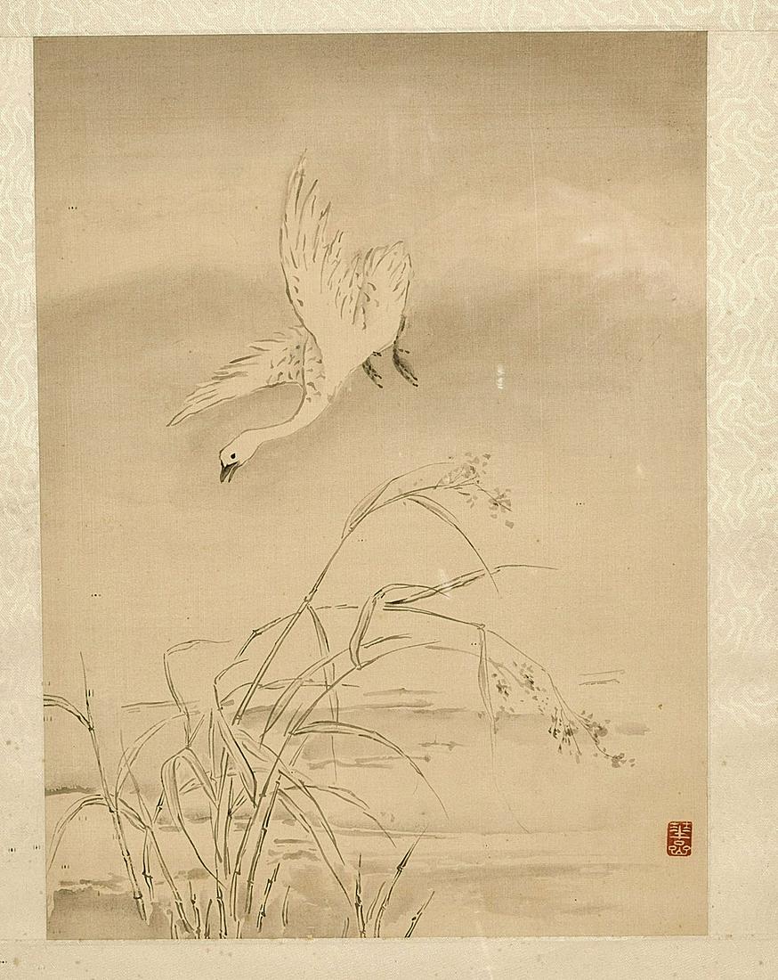 Old Chinese Ink & Color Painting on Silk (1 of 3)