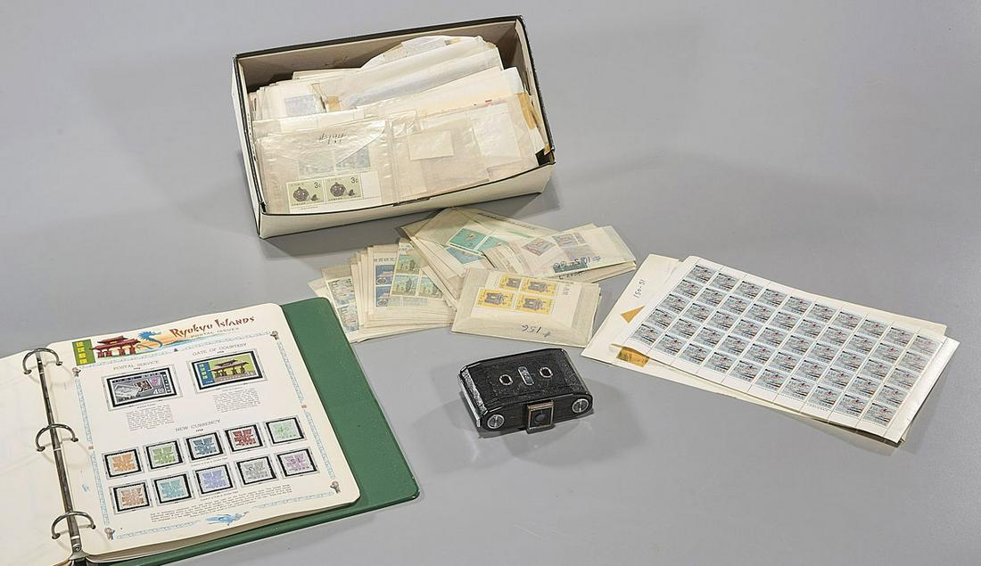 Group of Ryoku Island Stamps and Rokuoh-Sha Camera (1 of 4)