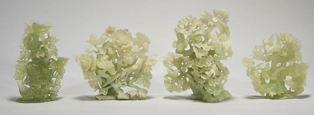 Group of Four Chinese Bowenite or Serpentine Carved (1 of 6)