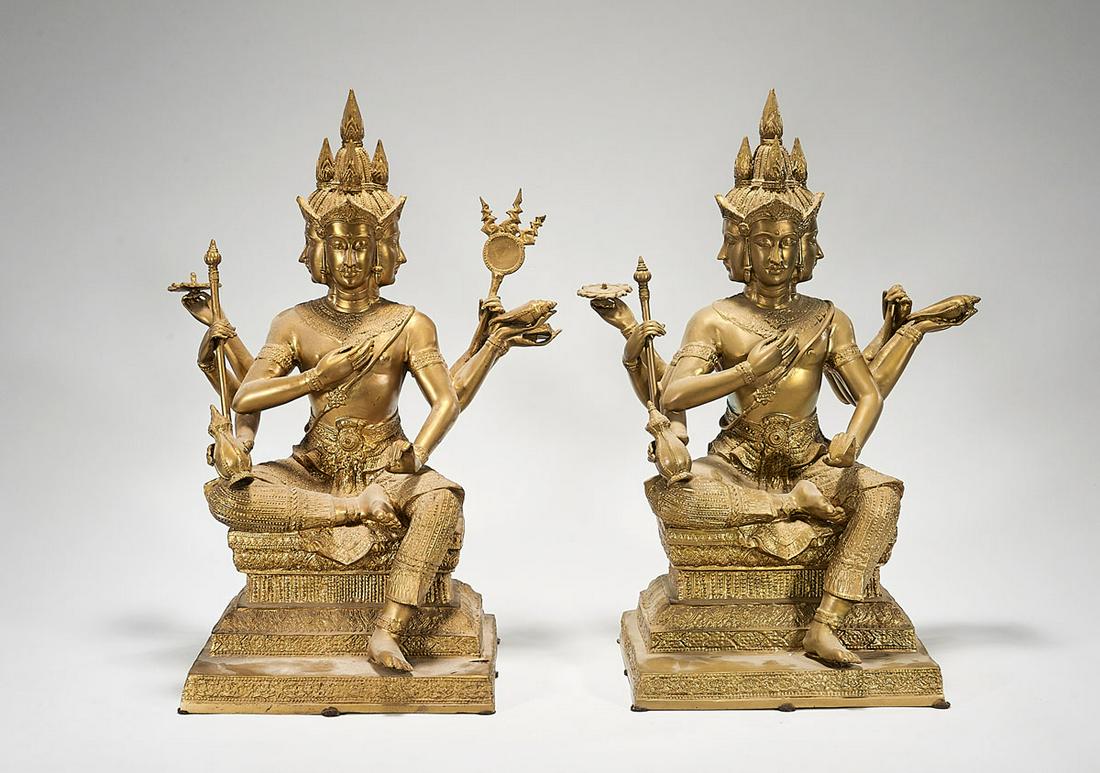 Two Southeast Asian Multi-Armed, Multi-Faced Deities (1 of 5)