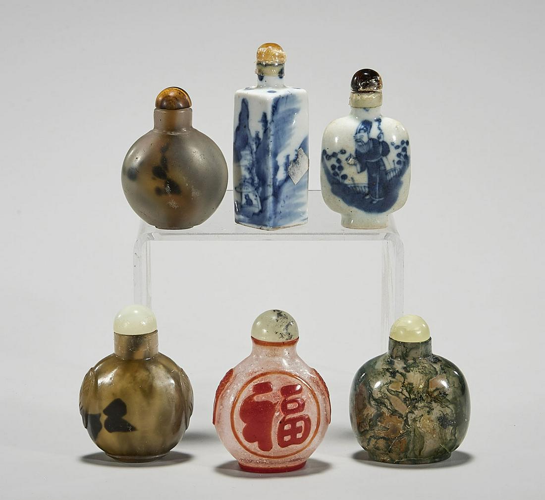 Group of Six Chinese Snuff Bottles (1 of 4)