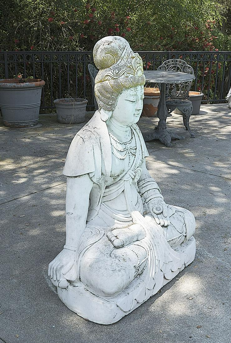 Chinese Marble Seated Buddha (1 of 4)