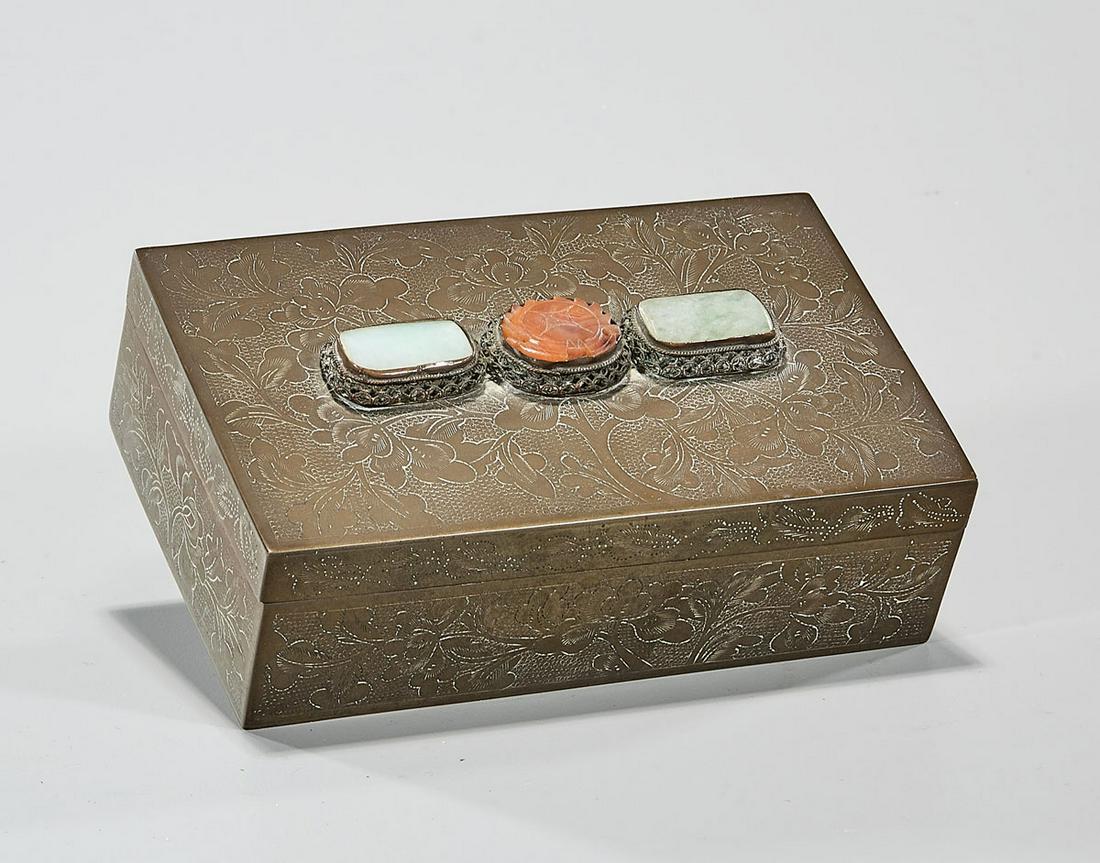 Chinese Brass Covered Box (1 of 3)