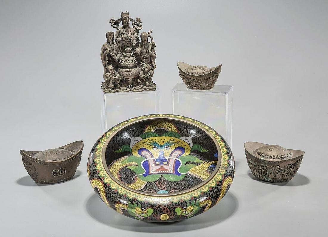 Group of Five Chinese Metalworks (1 of 7)