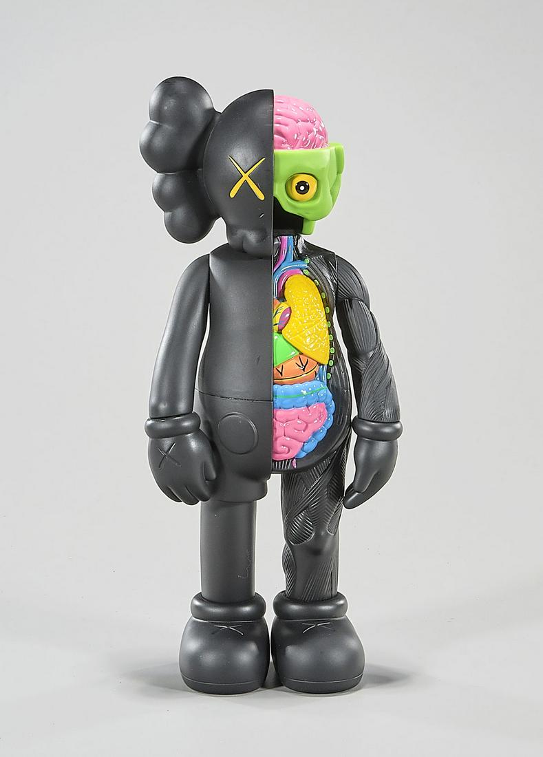 KAWS Flayed Open Half Dissected Companion Black 16" (1 of 3)