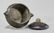 Chinese Bronze Censer with Carved Jade Finial Wood - 5