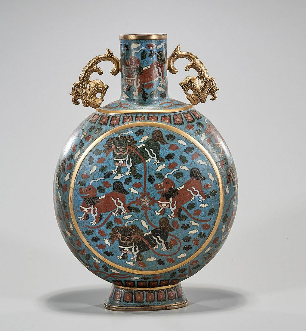 Chinese Cloisonne Moon Flask (1 of 5)